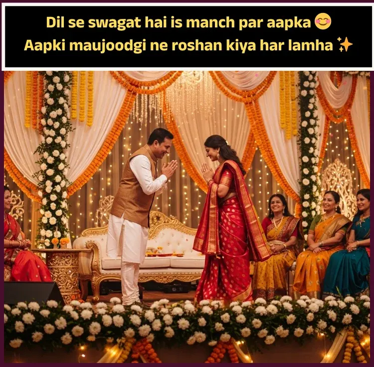 Welcome Shayari for Anchoring in English
